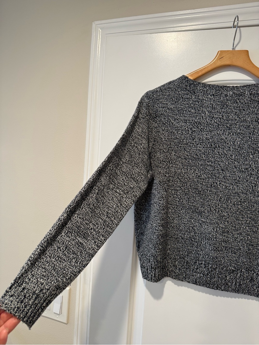 Divided Marled Black & White Crewneck Sweater - Picture 3 of 4